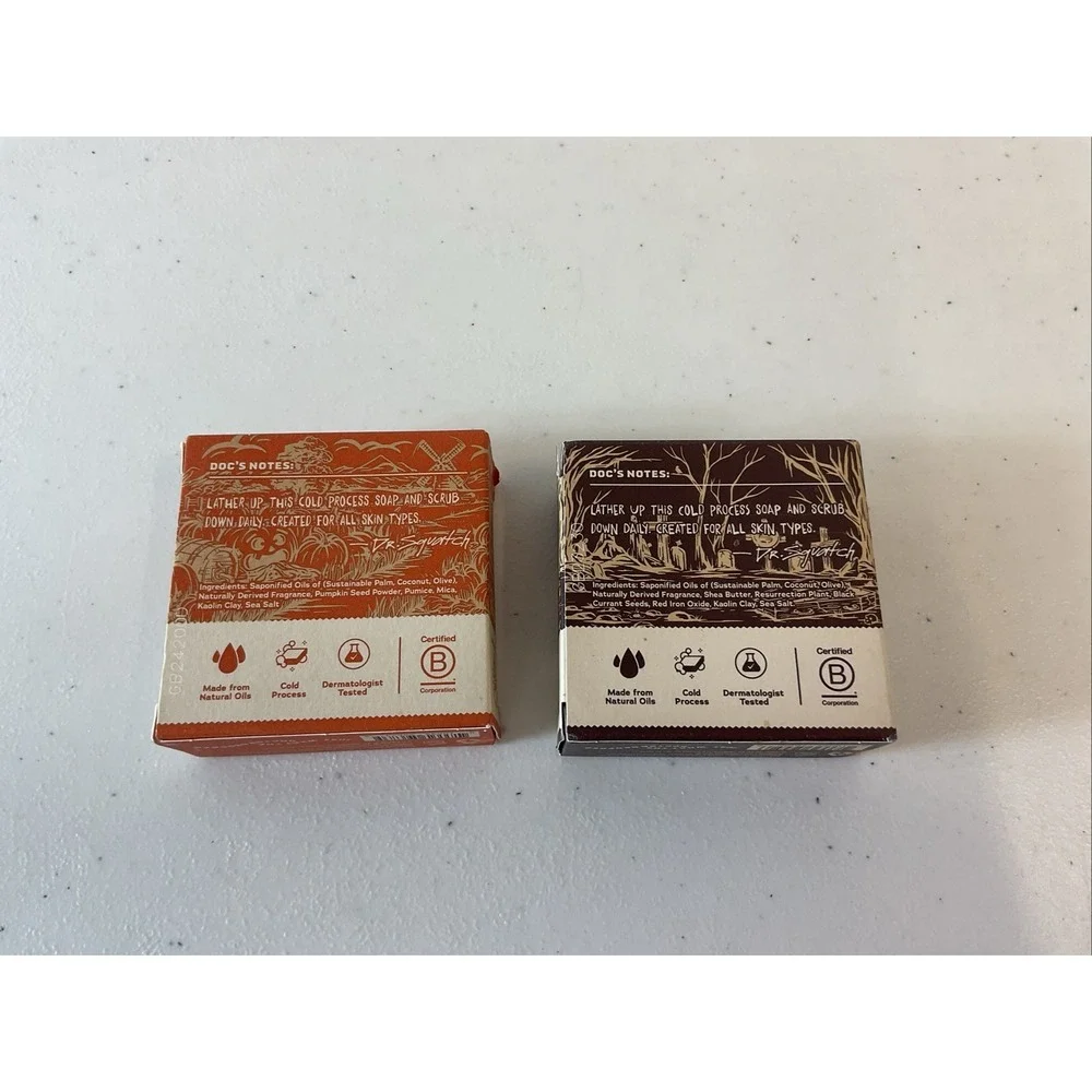 Lot of 2 Dr. Squatch Pumpkin and‎ Sudsula Soap 5oz NEW Limited Halloween Fall